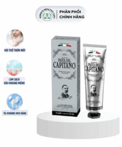 Kem đánh răng Pasta Del Capitano 1905 than hoạt tính Capitano Charcoal