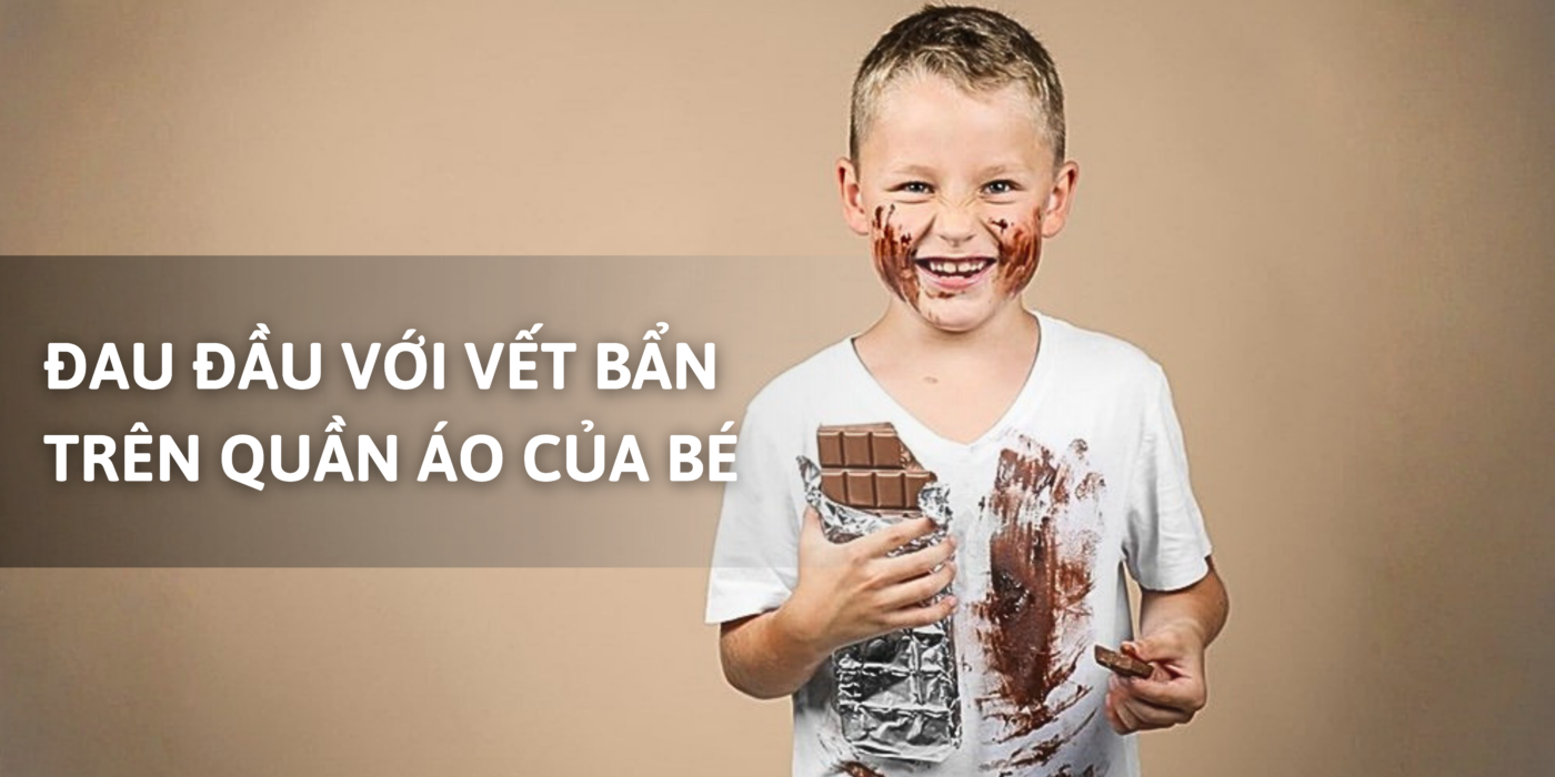 Đau đầu với việc tẩy quần áo của trẻ