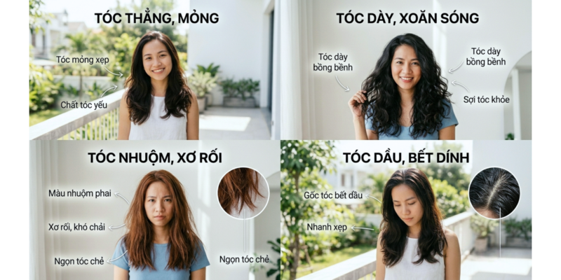 Tần suất gội đầu là khác nhau cho từng mái tóc