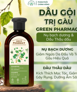 Dầu Gội Ngăn Ngừa Gàu Green Pharmacy Chiết Xuất Nụ Bạch Dương Giảm Ngứa Nuôi Dưỡng Tóc 350ml