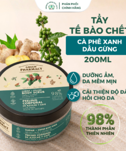 Tẩy Tế Bào Chết Body Scrub Cà Phê Xanh Và Dầu Gừng 200ml Hỗ Trợ Săn Chắc Mịn Da